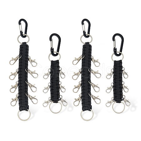 4Pcs 2 Styles Alloy Keychains HJEW-FH0001-70-1
