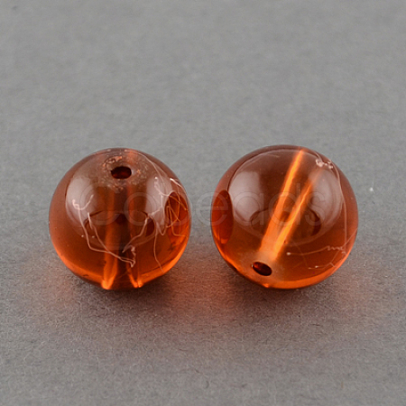 Drawbench Transparent Glass Beads Strands X-GLAD-Q012-6mm-13-1