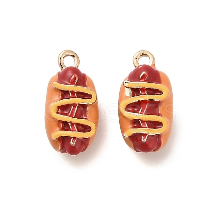 Alloy Enamel Pendants X-PALLOY-R155-01G-07-1