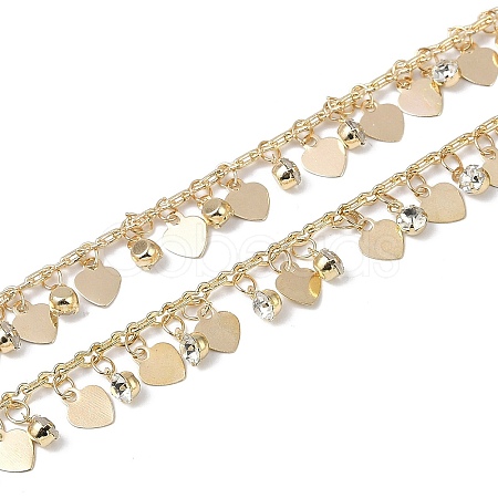 Handmade Brass & Rhinestone Chains CHC-Z001-15KCG-01-1