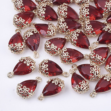 Transparent Glass Pendants X-GLAA-T007-05E-1