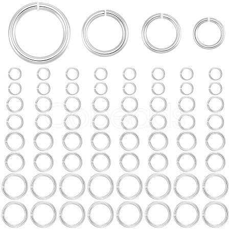 600Pcs 4 Styles 304 Stainless Steel Open Jump Rings STAS-BBC0010-03-1