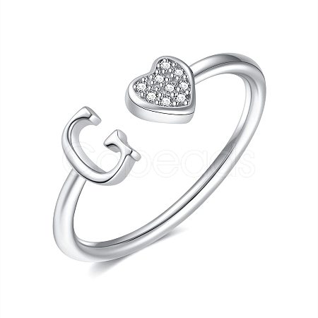 Adjustable Brass Rhinestone Cuff Rings for Women FS-WGEAD33-07-1