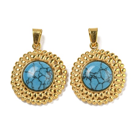 Synthetic Turquoise Pendants STAS-U024-15G-02-1