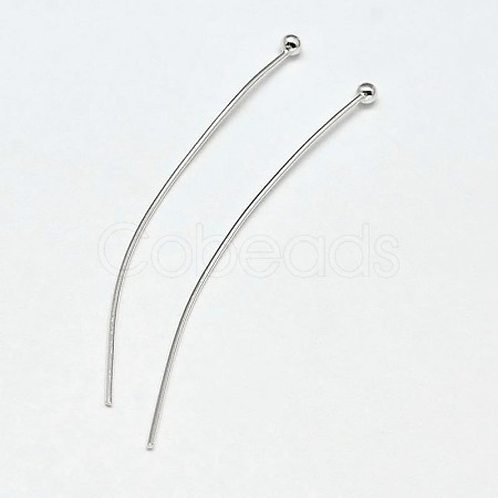 925 Sterling Silver Ball Head Pins STER-WH0011-01S-1