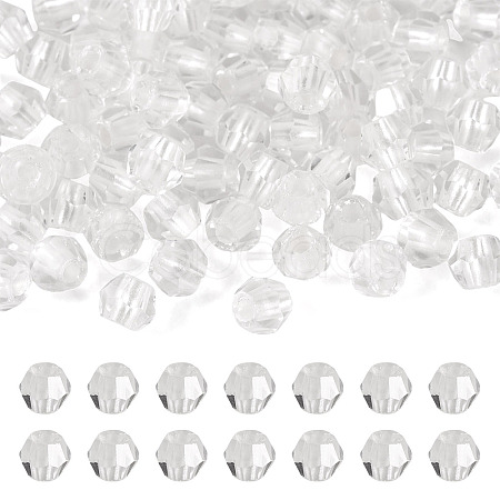 2Bags 200Pcs Transparent Glass Beads GLAA-TA0003-44A-1