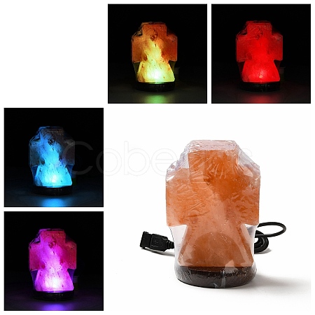 USB Natural Himalayan Rock Salt Lamp DJEW-P002-02D-1