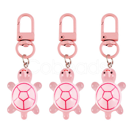 3Pcs Resin Tortoise Pendant Decorations HJEW-TA0001-39J-1