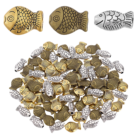 90Pcs 3 Colors Tibetan Style Alloy Beads FIND-GA0007-96-1