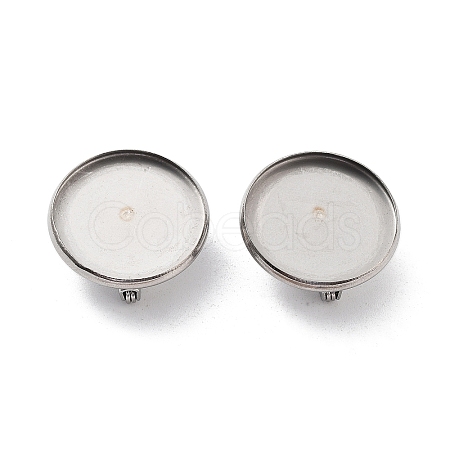 Non-Tarnish 304 Stainless Steel Brooch Base Settings FIND-D035-04C-P-1
