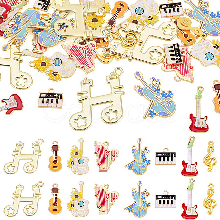 32Pcs 8 Styles Alloy Pendants FIND-TA0010-88-1