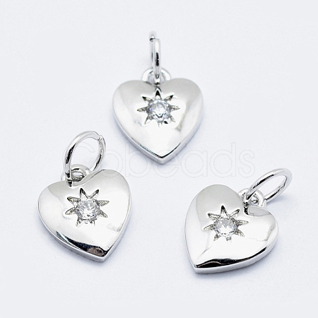 Brass Micro Pave Cubic Zirconia Charms RB-I078-67P-NR-1