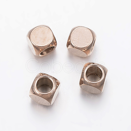 Ion Plating(IP) 304 Stainless Steel Beads STAS-F136-01RG-3x3mm-1
