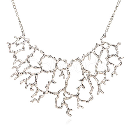 Alloy Bib Necklaces foe Women FS-WGD6134-01-1