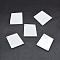 Opaque Glass Pendants, Rhombus, White, 40x37x3mm, Hole: 1.5mm