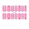 Full Cover Nail Stickers, 3D Nail Decals, Self-Adhesive, with Glass & Rhinestone & Plastic, for Nail Tips Decorations, Pearl Pink, 24x8.5~15mm, 24pcs/sheets