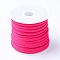 Faux Suede Cord, Faux Suede Lace, Cerise, 3x1.5mm, about 5.46 yards(5m)/roll, 25rolls/bag