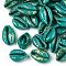 Spray Painted Natural Cowrie Shell Beads, Drawbench, No Hole/Undrilled, Sea Green, 18~21x12~15x7mm