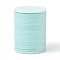 Round Waxed Polyester Cord, Taiwan Waxed Cord, Twisted Cord, Light Cyan, 1mm, about 12.02 yards(11m)/roll