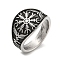 304 Stainless Steel Ring, Snowflake, Inner Diameter: 19mm