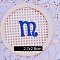 Computerized Embroidery Cloth Self Adhesive Patches, Stick on Patch, Costume Accessories, Letter, Blue, M:27x28mm