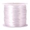 Flat Elastic Crystal String, Elastic Beading Thread, for Stretch Bracelet Making, Flat, White, 0.8mm, about 60m/roll