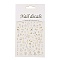 PET Christmas Laser Nail Art  Sticker, Self-adhesive, 3D Design, For Nail Tips Decorations, Mixed Christmas Theme Pattern, Gold, 10.4x8x0.02cm