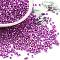 Electroplate Glass Seed Beads, Metallic Colours, Cylinder, Purple Plated, 2x1.5mm, Hole: 1mm, about 58967pcs/pound