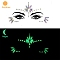 Luminous Glow in the Dark Removable Temporary Water Proof Tattoos Paper Stickers, Antique White, 14.5x17cm