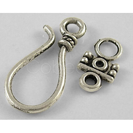Tibetan Style Hook and Eye Clasps LF1278Y-1
