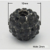 Metal Alloy Rhinestones Beads ALRI-B032-2-1