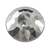 2-Hole Acrylic Faceted Flat Round Sewing Buttons AR3229-25-38-2