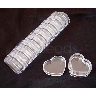 Heart Shape Plastic Beads Storage Container C022Y-1