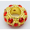 Alloy Rhinestone European Beads CPDL-H997-7-1