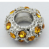 Alloy Rhinestone European Beads CPDL-H998-20-1