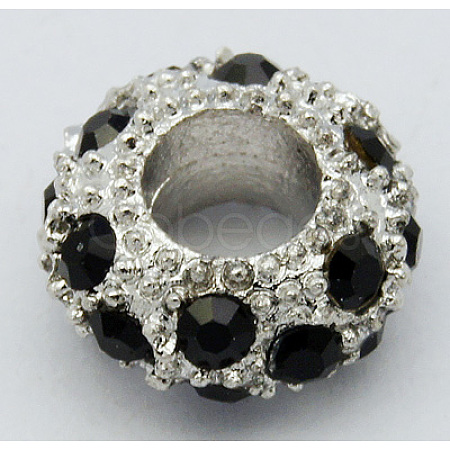 Alloy Rhinestone European Beads CPDL-H998-7-1