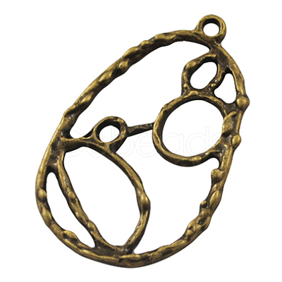 Tibetan Style Alloy Pendants EA10905Y-AB-1