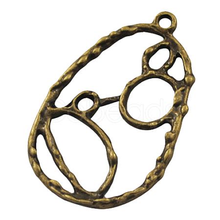 Tibetan Style Alloy Pendants EA10905Y-AB-1