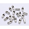 Brass Ball Chain Connectors, Platinum, 10x4mm, Fit for 3.2mm ball chain