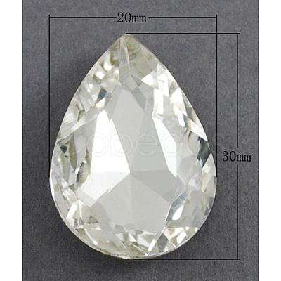 Electroplate Glass Cabochons EGLA-R366-1