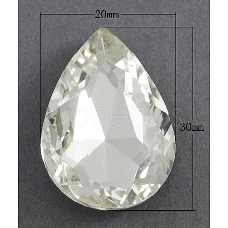 Electroplate Glass Cabochons EGLA-R366-1