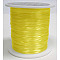 Flat Elastic Crystal String, Elastic Beading Thread, for Stretch Bracelet Making, Dyed, Yellow, 0.8mm, about 9.84~10.93 yards(9~10m)/roll