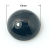 Natural Dyed & Heated Black Agate Cabochons G-BA10x5-1