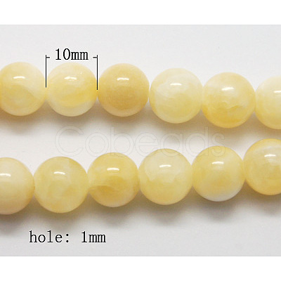 Natural Yellow Jade Beads G-Q278-1-1