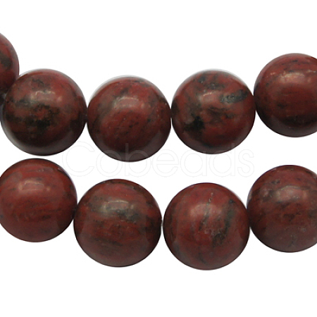 Sesame Red Beads Strands G-GR8MM-222-1