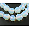 Opalite Beads Strands, Faceted Round, 10mm, Hole: 1.2mm, about 39pcs/strand, 15 inch