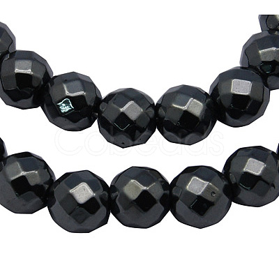 Non-Magnetic Synthetic Hematite Beads Strands HEMA-10D-1
