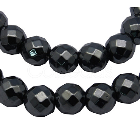 Non-Magnetic Synthetic Hematite Beads Strands HEMA-10D-1