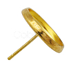Brass Stud Earring Settings IFIN-Q006-G-1