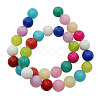 Natural Yellow Jade Beads Strands JBR8mm-C-1